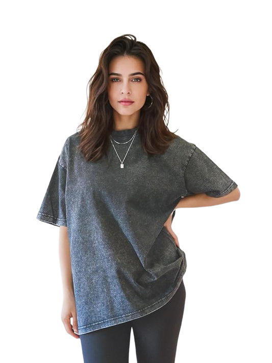 Unisex Acid Washed Oversized fit T-Shirt  Adult